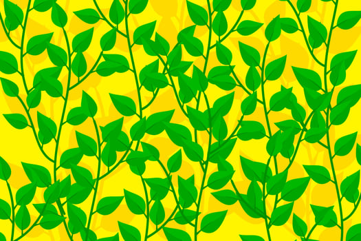 tropical leaves patterned background vector