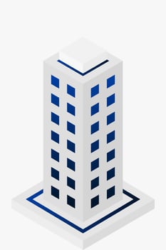 Isometric Future City. Real estate and construction industry concept vector