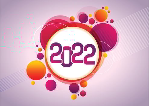 2022 Happy New Year. for Greeting card. Happy New Year 2022. geometric style for Happy New Year or Merry Christmas. Memphis style. fluid background. Holiday background, banner, poster. Vector colorful