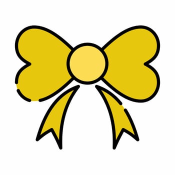 Ribbon Icon Flat Line Style vector