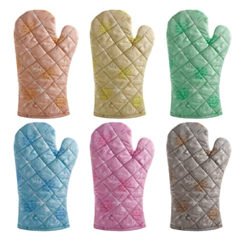 heat protective oven glove on white background photo