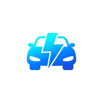 electric car, ev logo icon vector