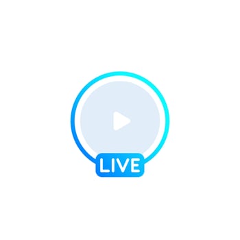 Live stream vector icon