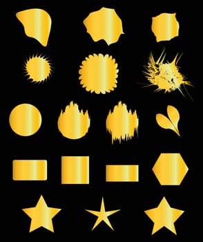 Golden Shape Background Design Illustration vector