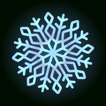 beautiful snowflake for winter design, symbol of new year and christmas holidays vector