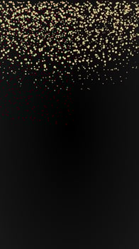 sparkling gold glitter, falling shiny sequins with copy space for festive imvitation card and flyer vector