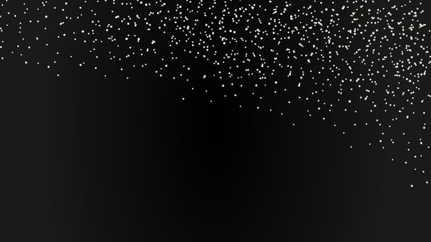 falling silver glitter shimmer confetti, festive frame with copy space for your text vector