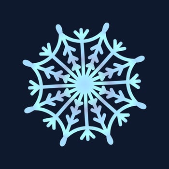 cute snowflake, festive christmas design of unique winter symbol vector