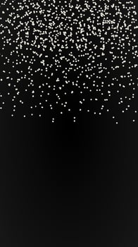 falling silver glitter shimmer confetti, festive frame with copy space for your text vector