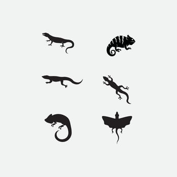 animal vector lizard salamander gecko crocodile and reptiles design logo