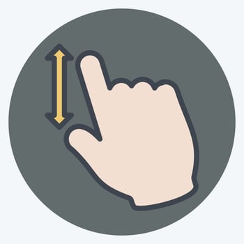 Icon Zoom In - Color Mate Style - Simple illustration,Editable stroke vector