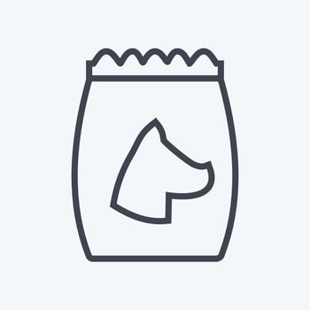 Icon Dog Food II - Line Style - Simple illustration,Editable stroke vector
