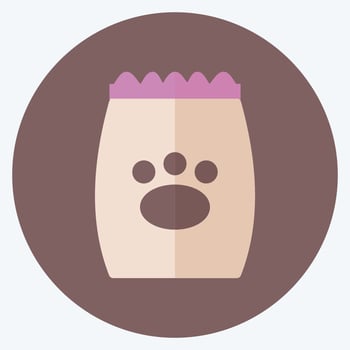 Icon Pet Food I - Flat Style - Simple illustration,Editable stroke vector
