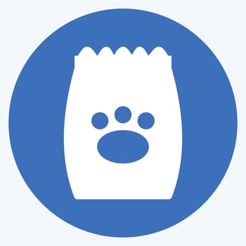 Icon Pet Food I - Long Shadow Style - Simple illustration,Editable stroke vector