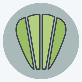 Icon Madeleines - Color Mate Style - Simple illustration,Editable stroke vector