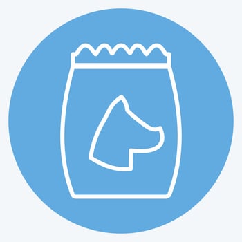 Icon Dog Food II - Blue Eyes Style - Simple illustration,Editable stroke vector