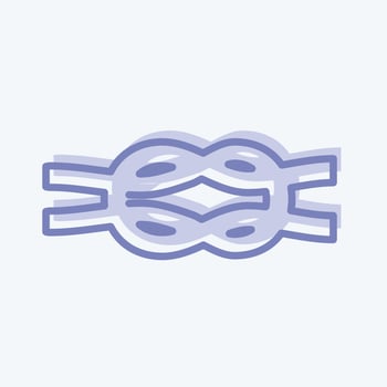 Icon Rope - Two Tone Style - Simple illustration,Editable stroke vector