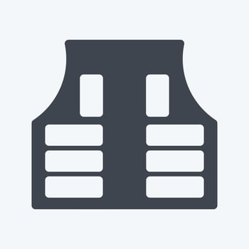 Icon Life Vest - Glyph Style - Simple illustration,Editable stroke vector
