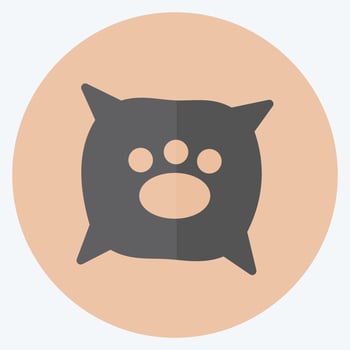 Icon Dog Cushion - Flat Style - Simple illustration,Editable stroke vector