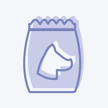 Icon Dog Food II - Two Tone Style - Simple illustration,Editable stroke vector