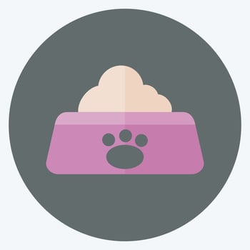 Icon Cat Food - Flat Style - Simple illustration,Editable stroke vector