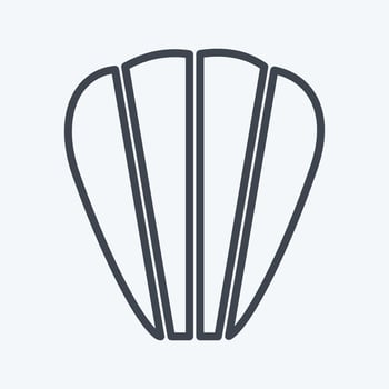 Icon Madeleines - Line Style - Simple illustration,Editable stroke vector