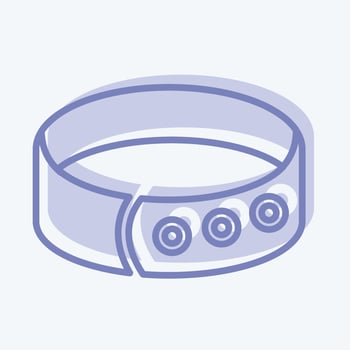 Icon Dog Leash I - Two Tone Style - Simple illustration,Editable stroke vector