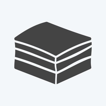 Icon Tiramisu - Glyph Style - Simple illustration,Editable stroke vector