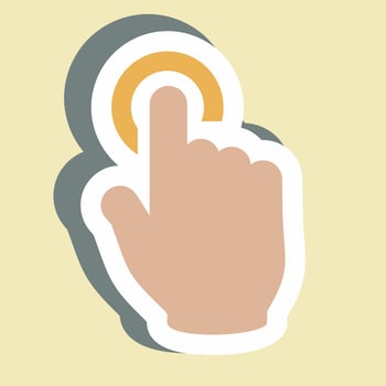 Sticker Tap - Simple illustration,Editable stroke vector