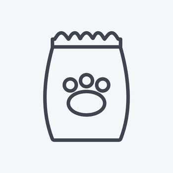 Icon Pet Food I - Line Style - Simple illustration,Editable stroke vector