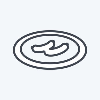 Icon Boiled Sausages - Line Style - Simple illustration,Editable stroke vector