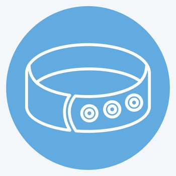 Icon Dog Leash I - Blue Eyes Style - Simple illustration,Editable stroke vector
