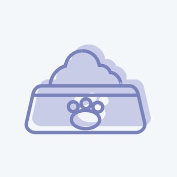 Icon Cat Food - Two Tone Style - Simple illustration,Editable stroke vector