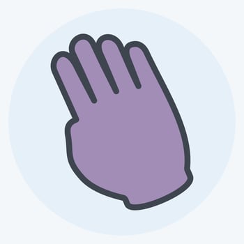 Icon Tilted Hand - Color Mate Style - Simple illustration,Editable stroke vector