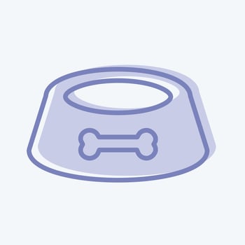 Icon Food for Pets - Two Tone Style - Simple illustration,Editable stroke vector