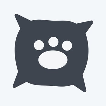 Icon Dog Cushion - Glyph Style - Simple illustration,Editable stroke vector