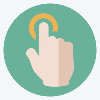 Icon Tap - Flat Style - Simple illustration,Editable stroke vector