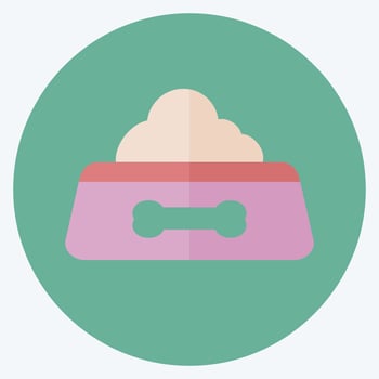 Icon Dog Food I - Flat Style - Simple illustration,Editable stroke vector