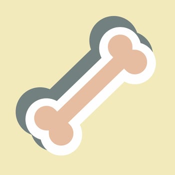 Sticker Bone for Dog - Simple illustration,Editable stroke vector