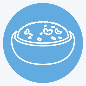 Icon Risotto - Blue Eyes Style - Simple illustration,Editable stroke vector