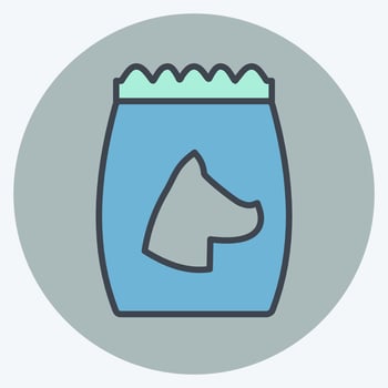 Icon Dog Food II - Color Mate Style - Simple illustration,Editable stroke vector