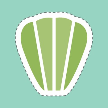 Sticker Madeleines - Line Cut - Simple illustration,Editable stroke vector