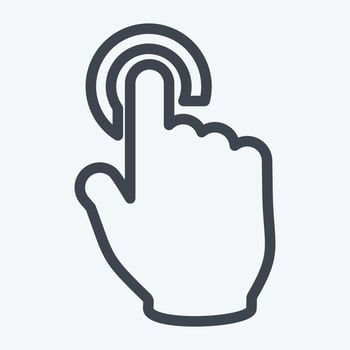 Icon Tap - Line Style - Simple illustration,Editable stroke vector