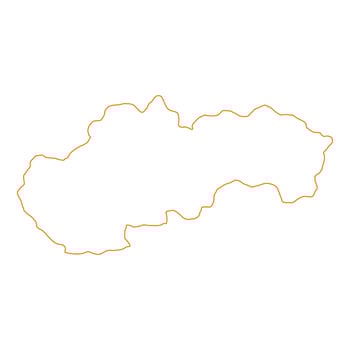 Slovakia map on white background vector