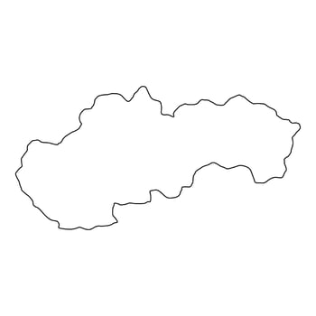 Slovakia map on white background vector