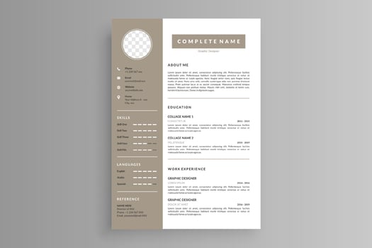 Modern resume templatete vector