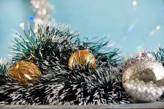 Merry Christmas and happy new year concept, Christmas Background with bokeh light and Blurred. Xmas tree decoration and copy space for your text photo