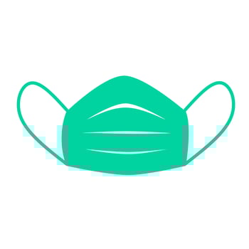 Safety breathing mask. Industrial safety N95 mask, dust protection respirator and breathing medical respiratory mask. Hospital or pollution protect face masking. Face pollution mask. Medical mask vector