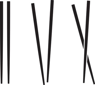 Chopsticks vector set