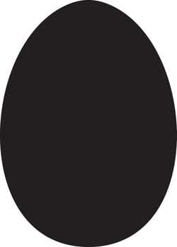 Egg silhouette, Black egg icon vector